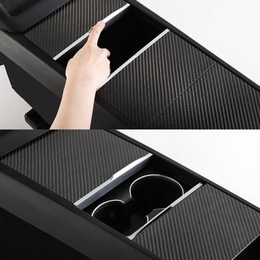 TPARTS Carbon Mittelkonsolen Cover – Tesla Model 3 Highland / Model Y Juniper