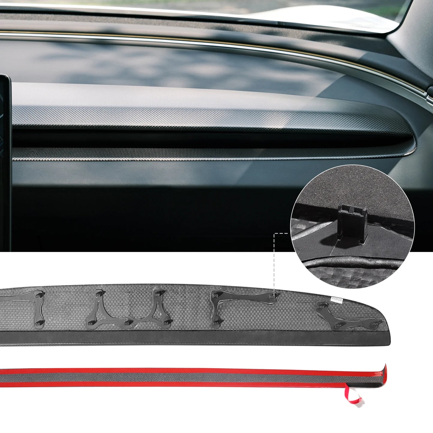 TPASRTS Echt Carbon Armaturenbrett Dashboard Cover für Model 3 (2024) Highland bei EV Motion Shop