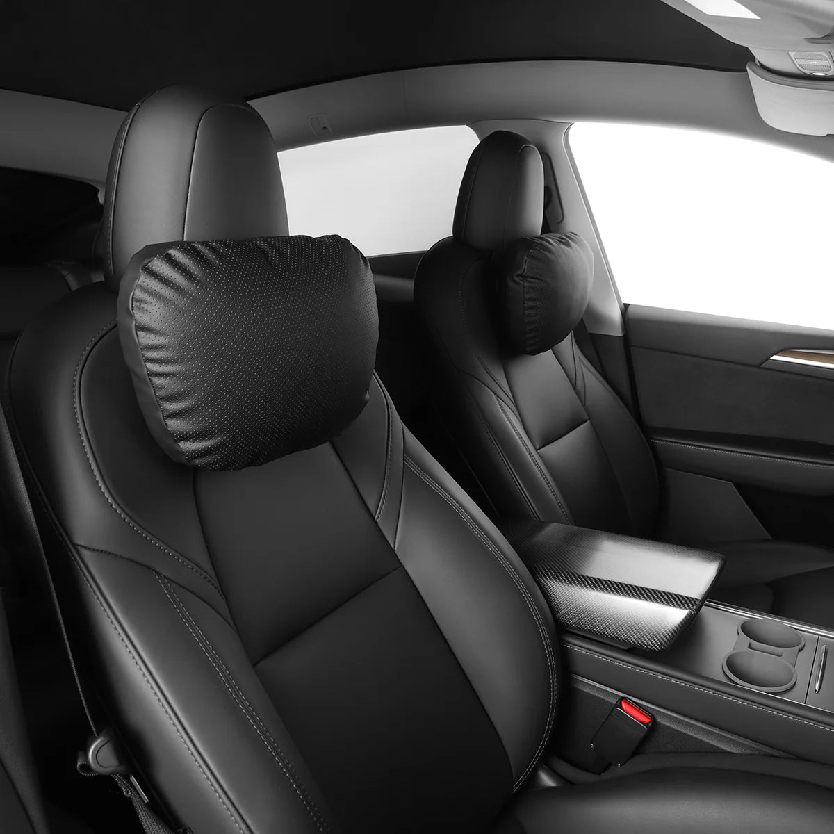 TPARTS Leder Kopfstützen Nackenkissen aus Dupont™ Sorona® für Tesla Model S / 3 / X / Y bei EV Motion Shop