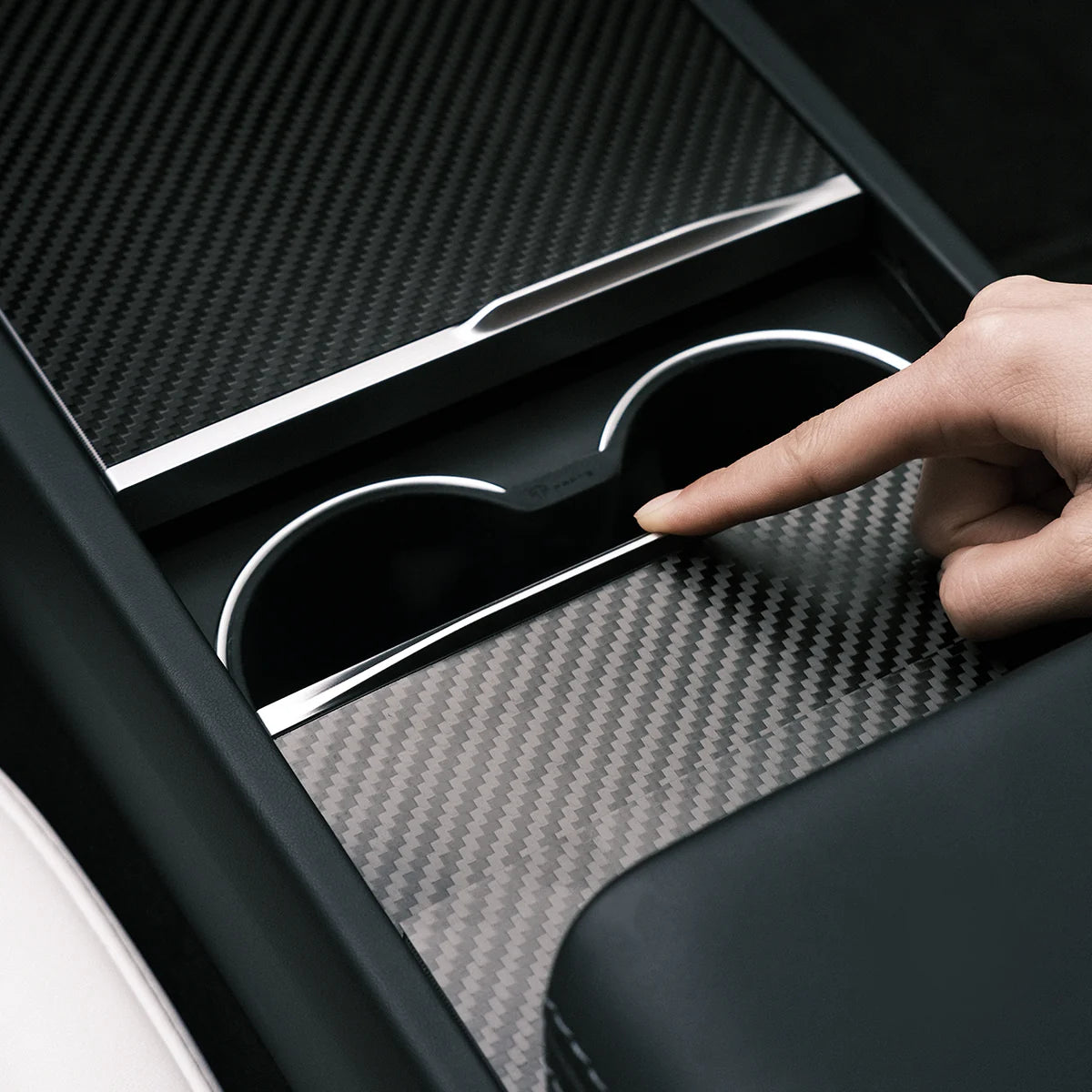 TPARTS Carbon Mittelkonsolen Cover – Tesla Model 3 Highland / Model Y Juniper