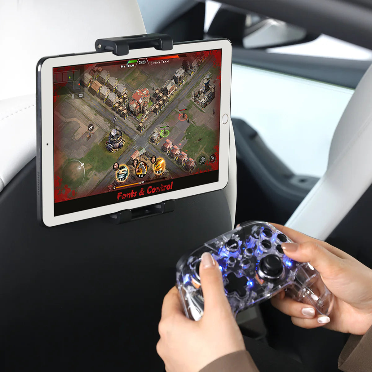 TPARTS Rückenlehne Kopfstütze Tablet Halterung für Tesla Model S / 3 / X / Y / Cybertruck bei EV Motion Shop