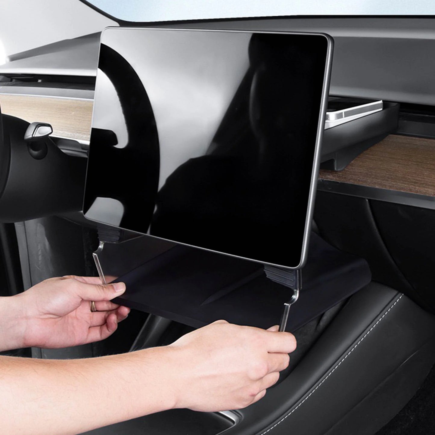 Yeslak Kompakte Unter Bildschirm Ablage mit Dashboard Ablage – Tesla Model 3 / Y / Highland / Juniper bei EV Motion Shop