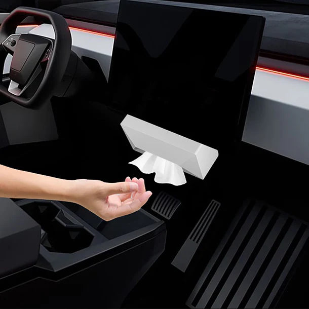 Yeslak Cybertruck Inspirierte Silikon Taschentusch Box – Tesla Model S / 3 / X / Y / Cybertruck bei EV Motion Shop