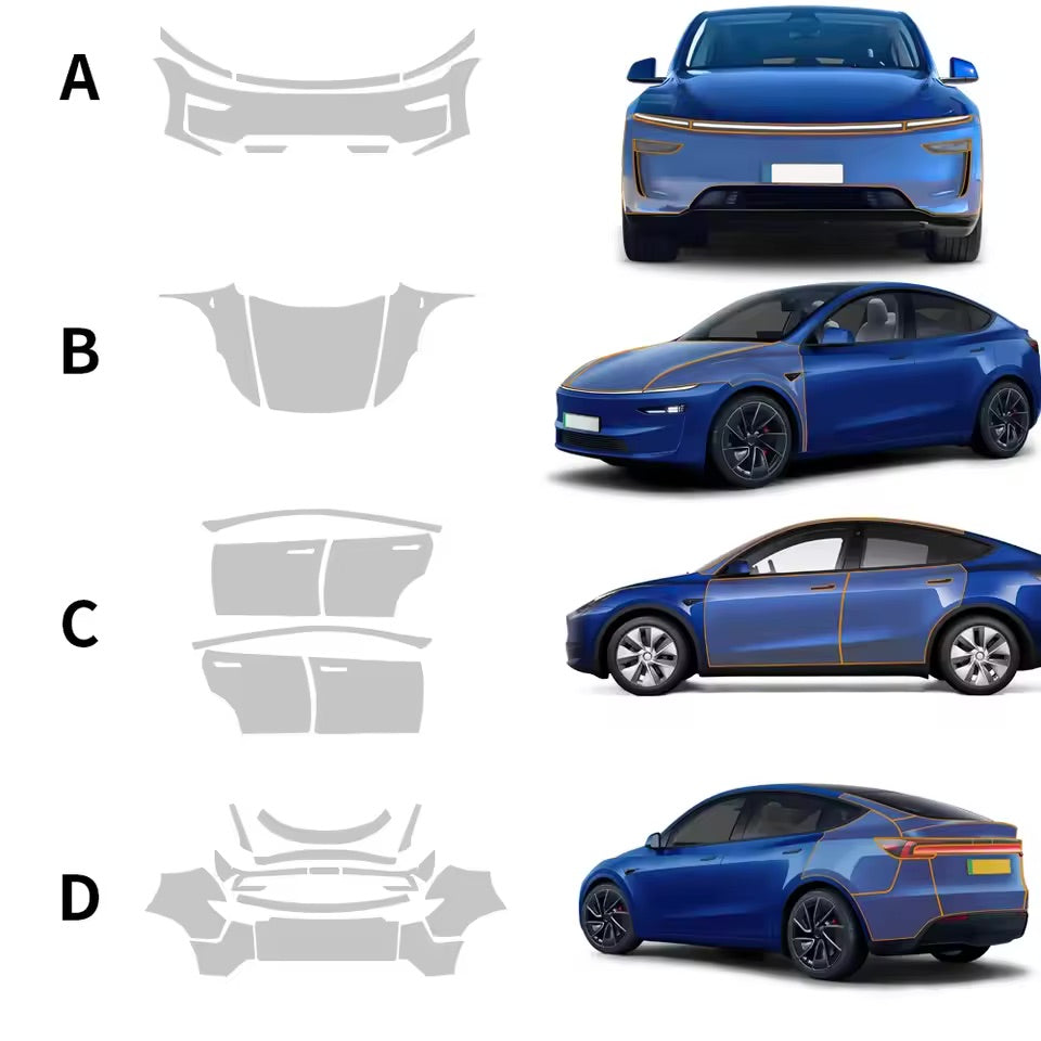 EV Motion Lackschutzfolie PPF – Tesla Model 3 / Y / Highland / Juniper