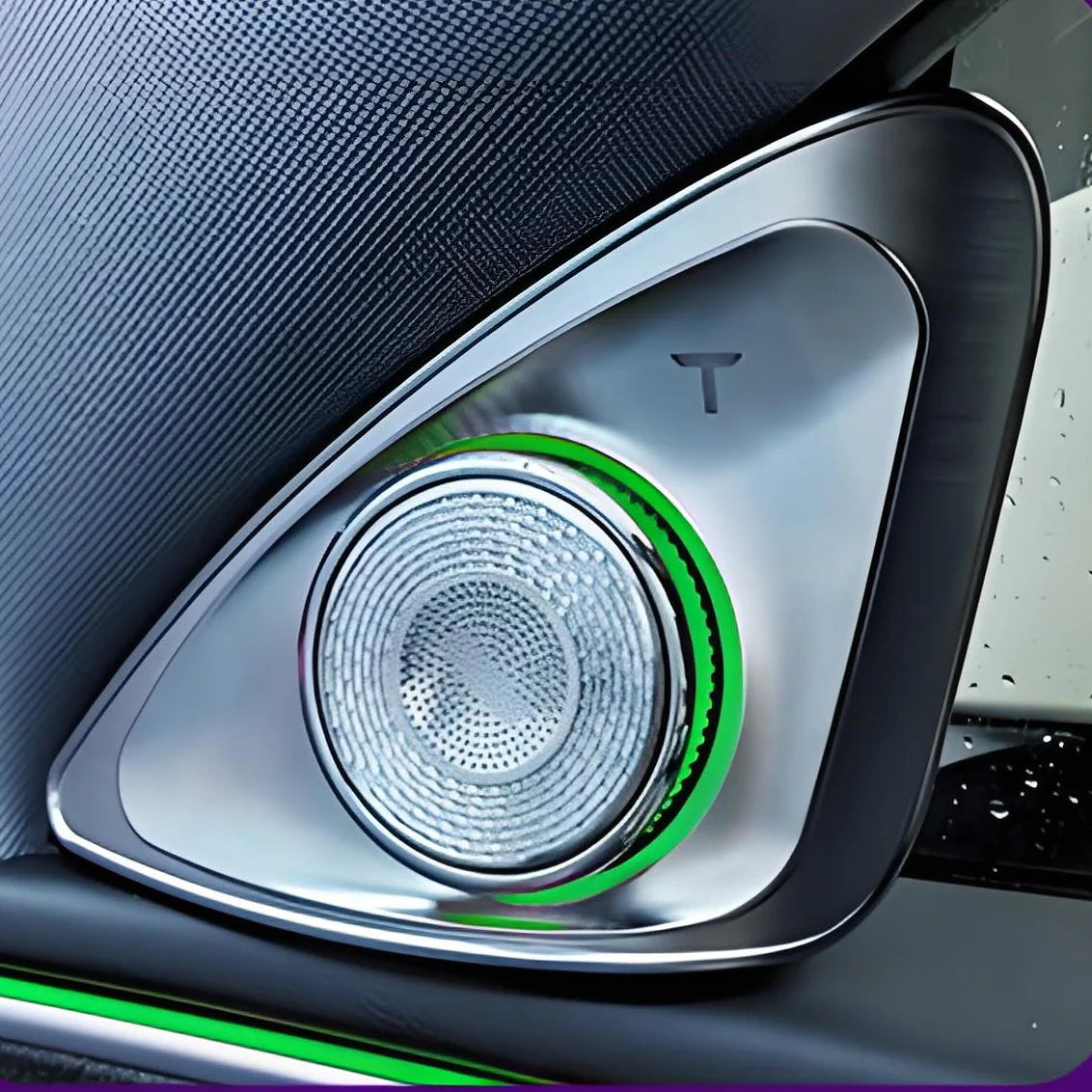 EV Motion 4D rotierende LED Lautsprecher Abdeckung (2er Set) für Tesla Model 3 / Y / Highland