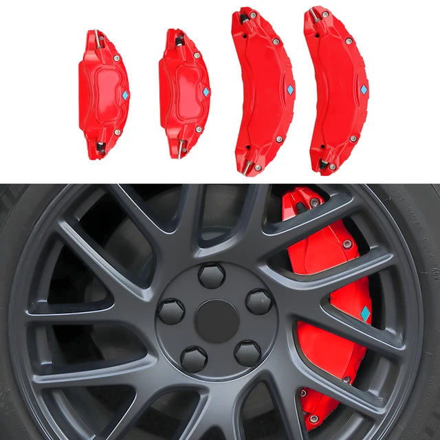 EV Motion Alu Bremssattel Abdeckungen (4er Set) 18/19" Zoll für Tesla Model 3 / Y / Highland / Juniper