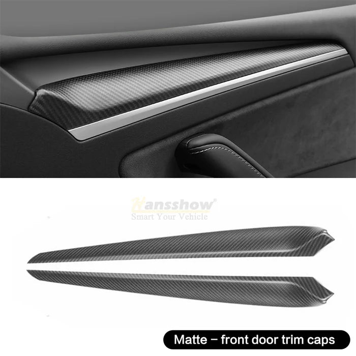 Dashboard Leisten Abdeckung aus echt Carbon für Tesla Model 3 / Y / Highland bei EV Motion Shop