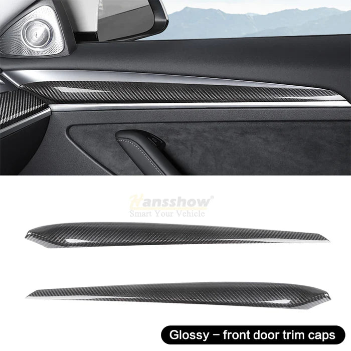 Dashboard Leisten Abdeckung aus echt Carbon für Tesla Model 3 / Y / Highland bei EV Motion Shop