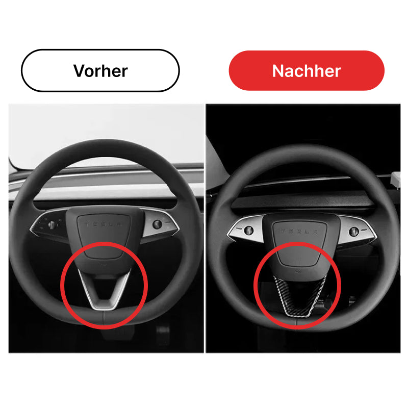 EV Motion Lenkrad Ausschnitt Schutz Cover für Tesla Model 3 / Y / Highland / Juniper