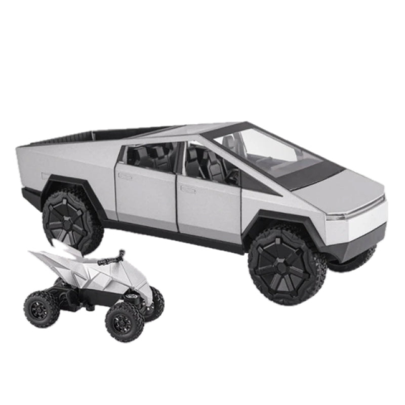 EV Motion Tesla Cybertruck Aluminium Spielzeug 1:24 Modell Auto mit Cyberquad