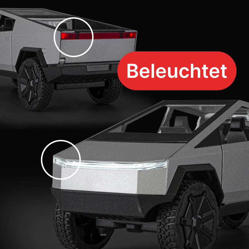 EV Motion Tesla Cybertruck Aluminium Spielzeug 1:24 Modell Auto mit Cyberquad