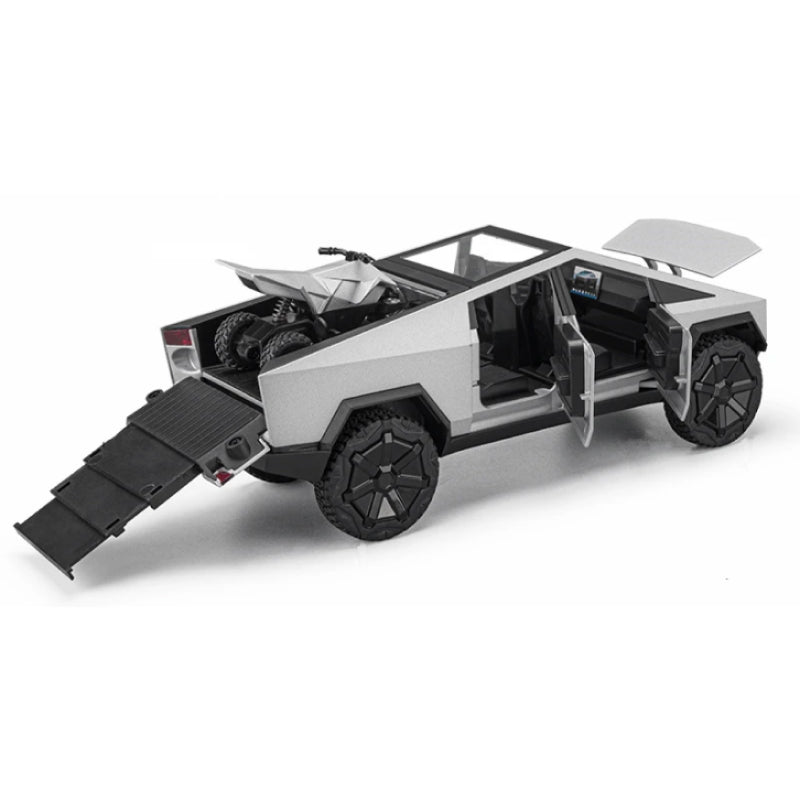EV Motion Tesla Cybertruck Aluminium Spielzeug 1:24 Modell Auto mit Cyberquad