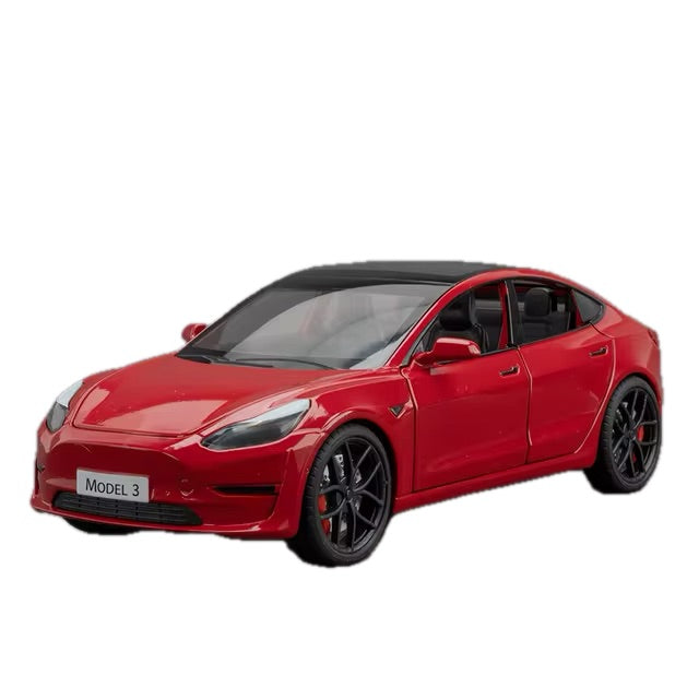 Tesla Model 3 Spielzeug Dekoration Modell Auto im 1 24 Maßstab aus Aluminium bei EV Motion Shop