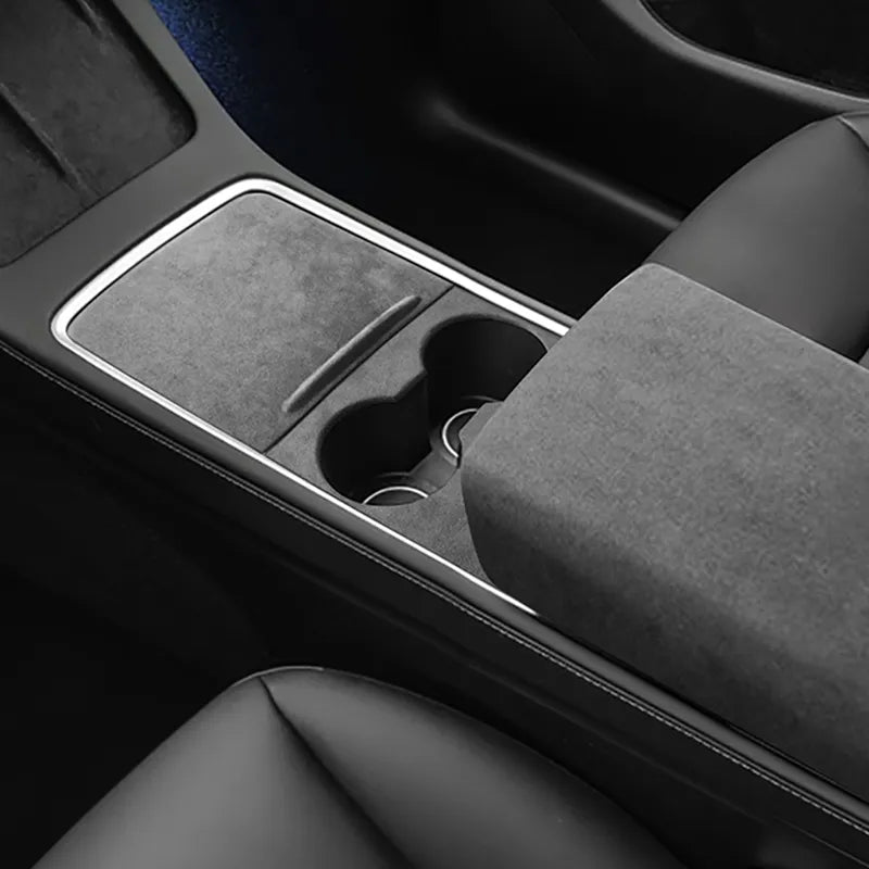 EV Motion Alcantara Abdeckung Cover für Mittelkonsole für Tesla Model 3 / Y