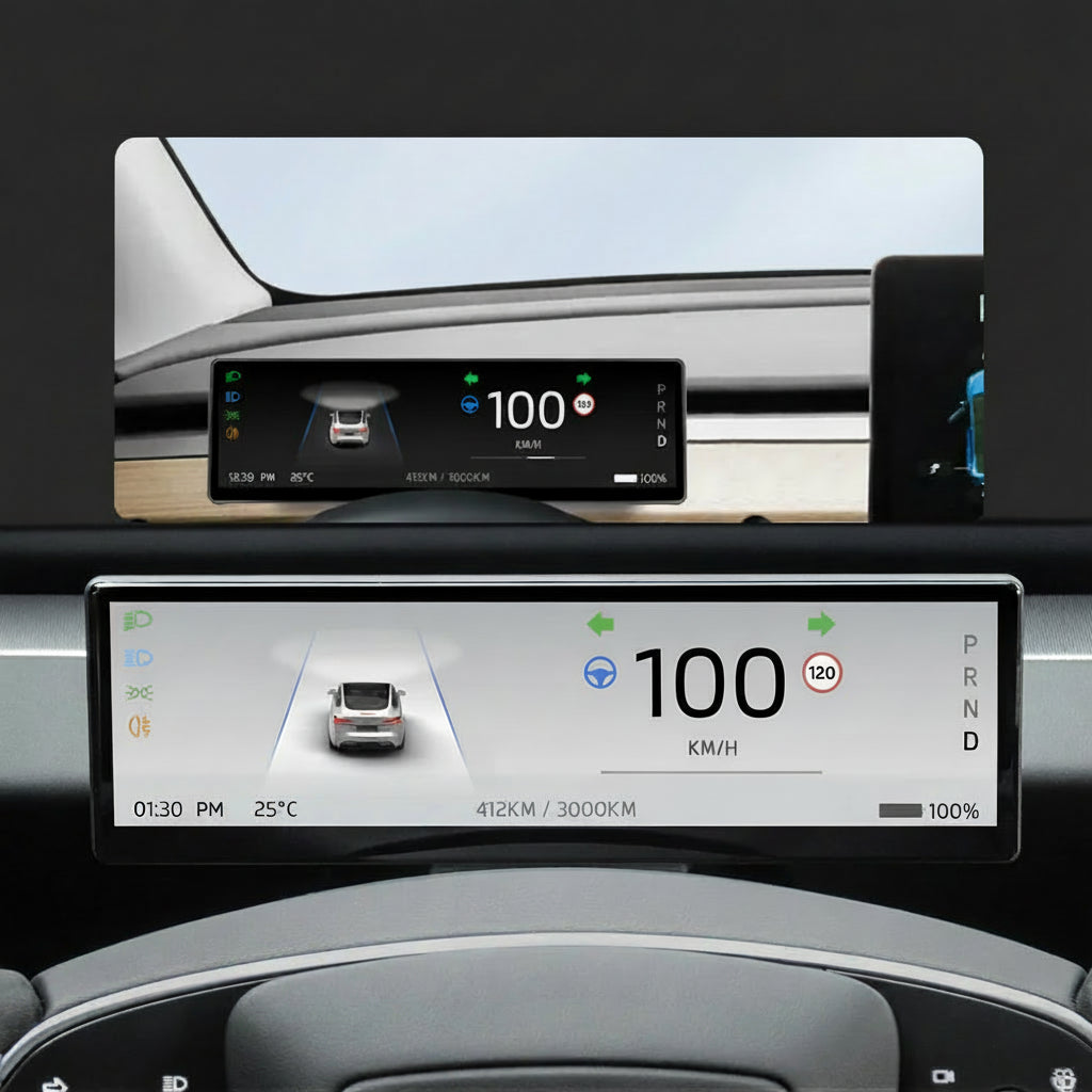 Hansshow 8.8 Zoll Armaturenbrett Touch Screen Display mit Kamera für Tesla Model 3 Highland / Model Y Juniper bei EV Motion Shop