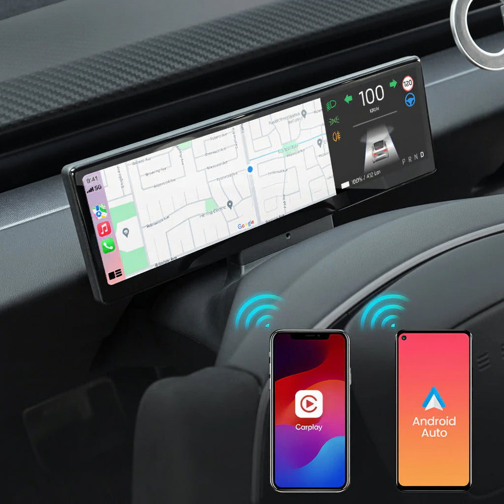 Hansshow 8.8 Zoll Armaturenbrett Touch Screen Display mit Kamera für Tesla Model 3 Highland / Model Y Juniper bei EV Motion Shop