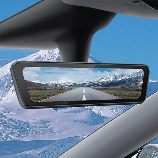 Hansshow 8,2" Zoll Rückspiegel Zweikanal Dashcam Recorder für Tesla Model 3 / Y / Highland bei EV Motion Shop