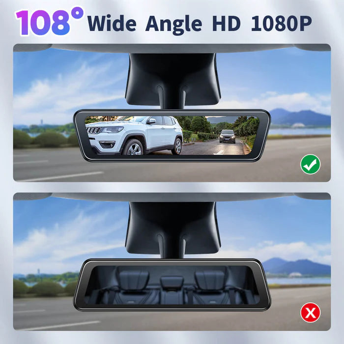 Hansshow 8,2" Zoll Rückspiegel Zweikanal Dashcam Recorder für Tesla Model 3 / Y / Highland bei EV Motion Shop