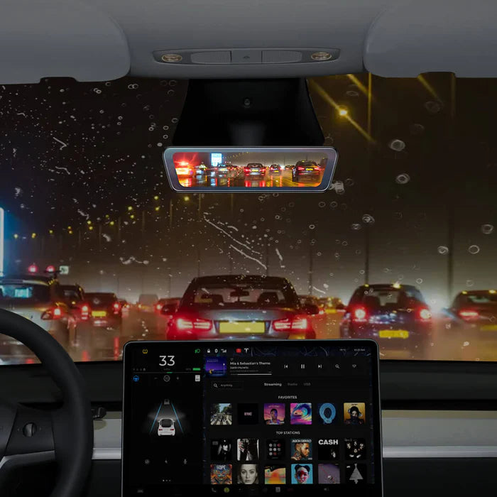 Hansshow 8,2" Zoll Rückspiegel Zweikanal Dashcam Recorder für Tesla Model 3 / Y / Highland bei EV Motion Shop