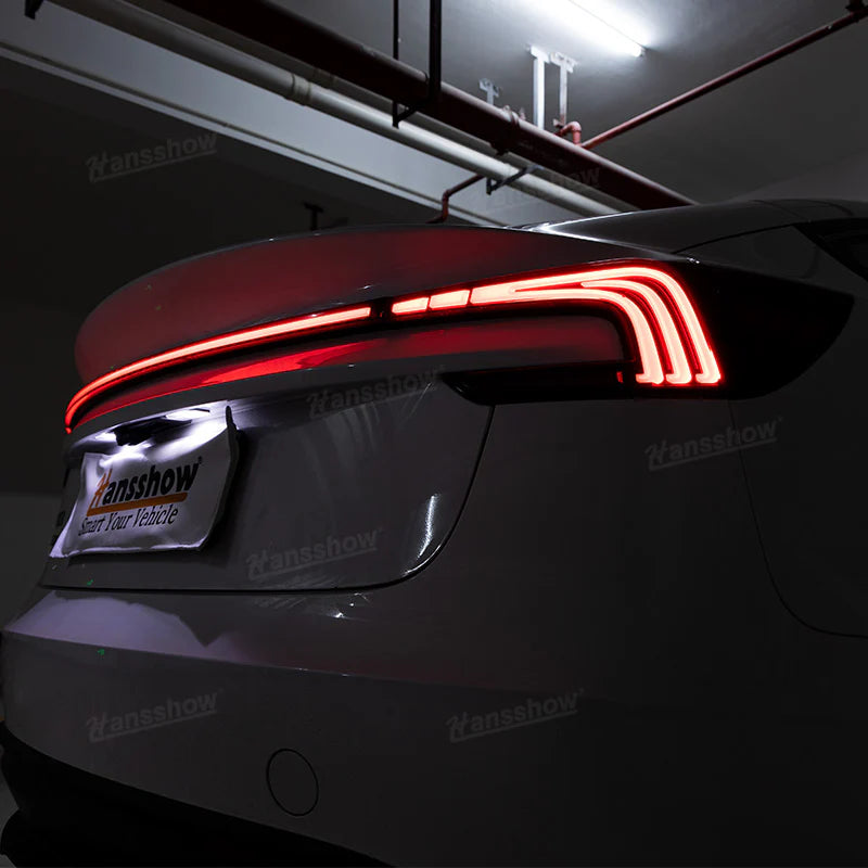 Hanssshow LED Ruecklicht Breite Schlussleuchten Leiste fuer Model 3 (2024) Highland bei EV Motion Shop