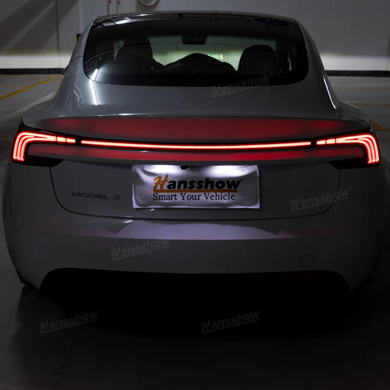 Hanssshow LED Ruecklicht Breite Schlussleuchten Leiste fuer Model 3 (2024) Highland bei EV Motion Shop