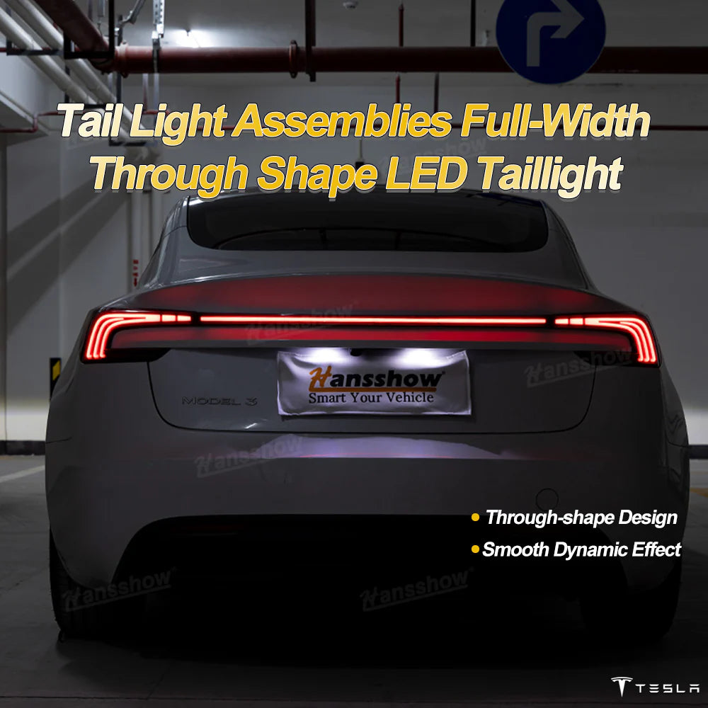 Hanssshow LED Rücklicht Breite Schlussleuchten Leiste für Model 3 (2024) Highland bei EV Motion Shop