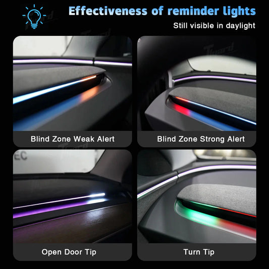 Tlyard Smart BSD Ambiente Beleuchtung – Tesla Model 3 / Y / Highland / Juniper bei EV Motion Shop