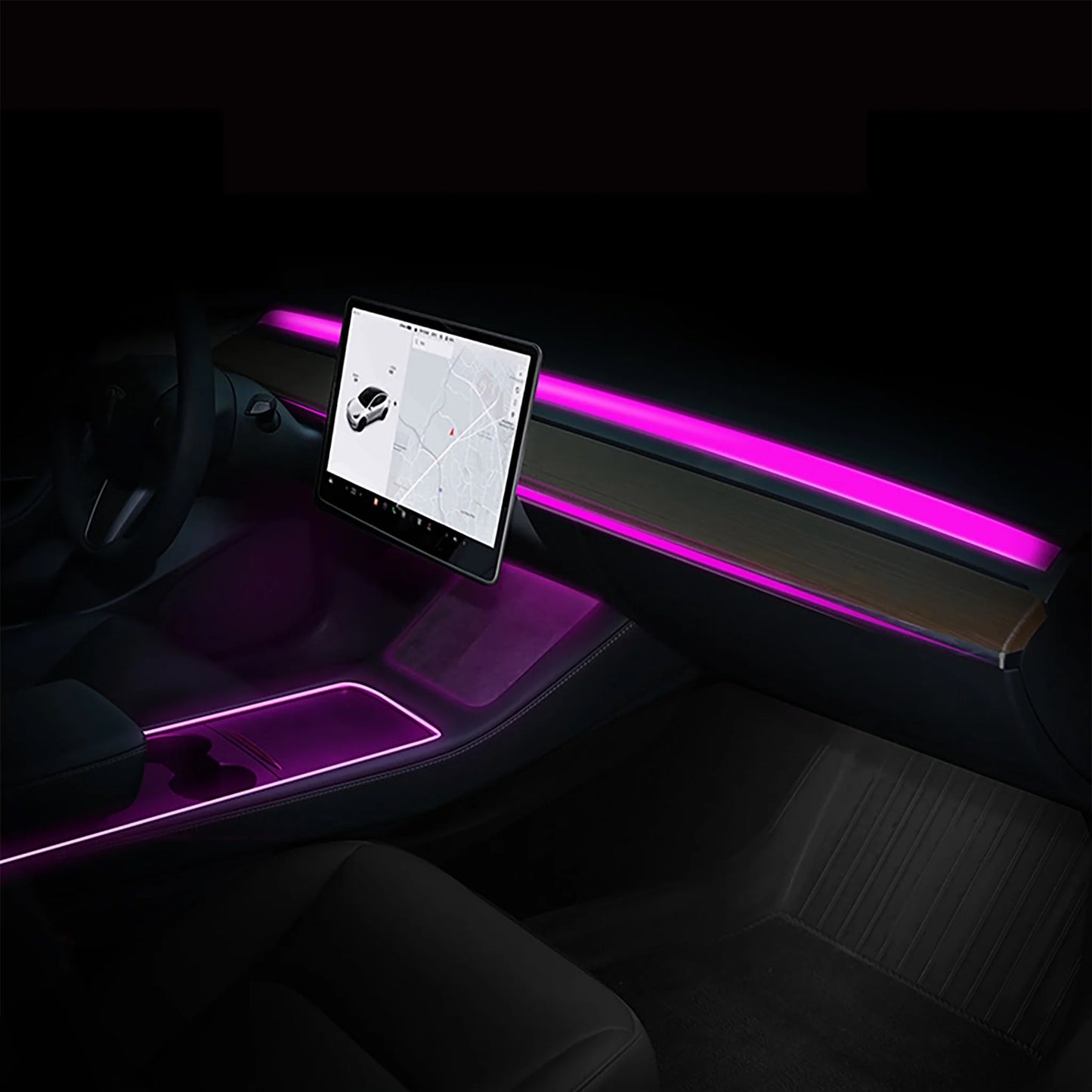 Yeslak Neon Ambient LED Beleuchtung – Tesla Model 3 / Y (Pre-Facelift) bei EV Motion Shop