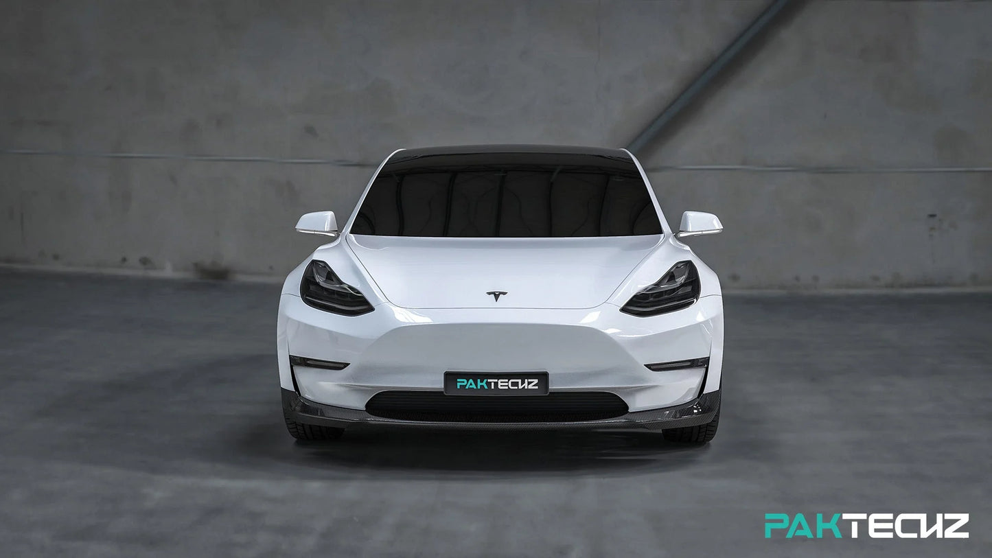 PAKTECHZ Frontspoiler aus Carbon für Tesla Model 3 bei EV Motion Shop