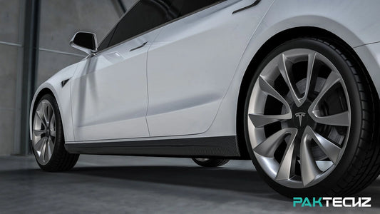 PAKTECHZ Seitenschweller aus Carbon für Tesla Model 3 bei EV Motion Shop
