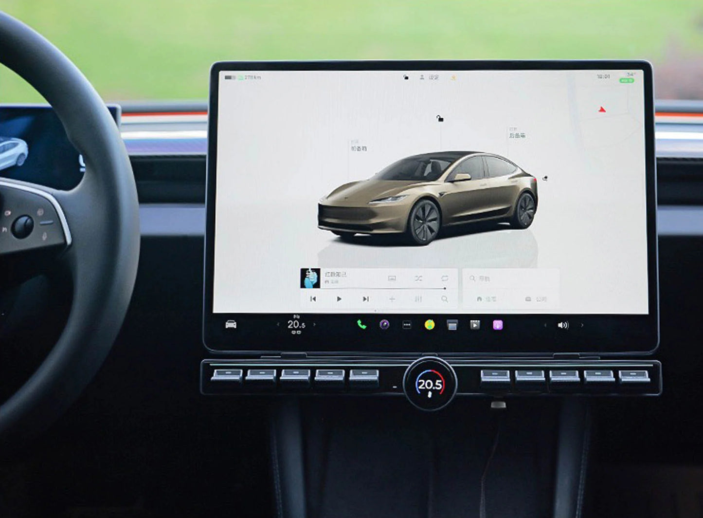 Yeslak Multifunktions Steuerknopf Tasten – Tesla Model 3 / Y / Highland / Juniper bei EV Motion Shop