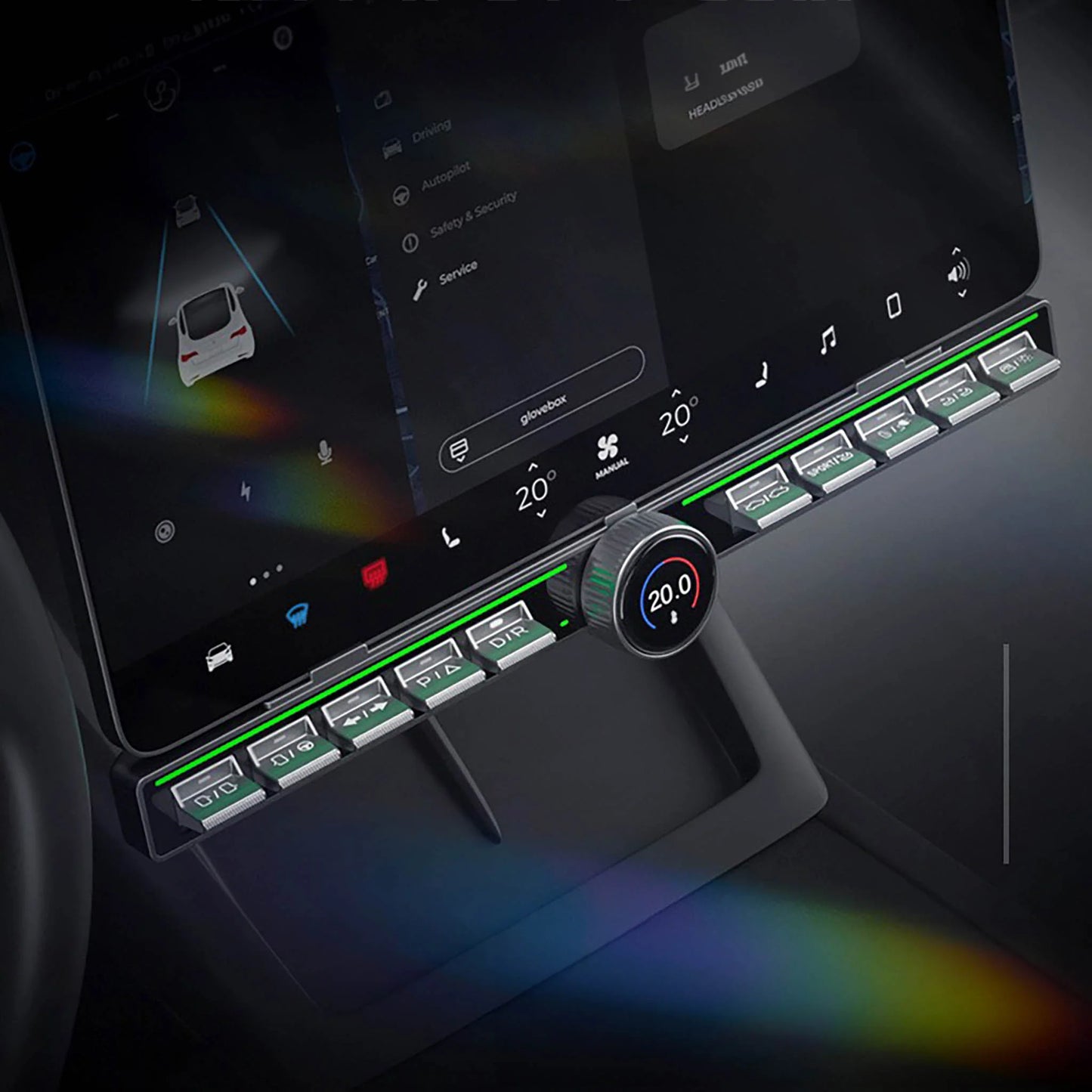 Yeslak Multifunktions Steuerknopf Tasten – Tesla Model 3 / Y / Highland / Juniper bei EV Motion Shop