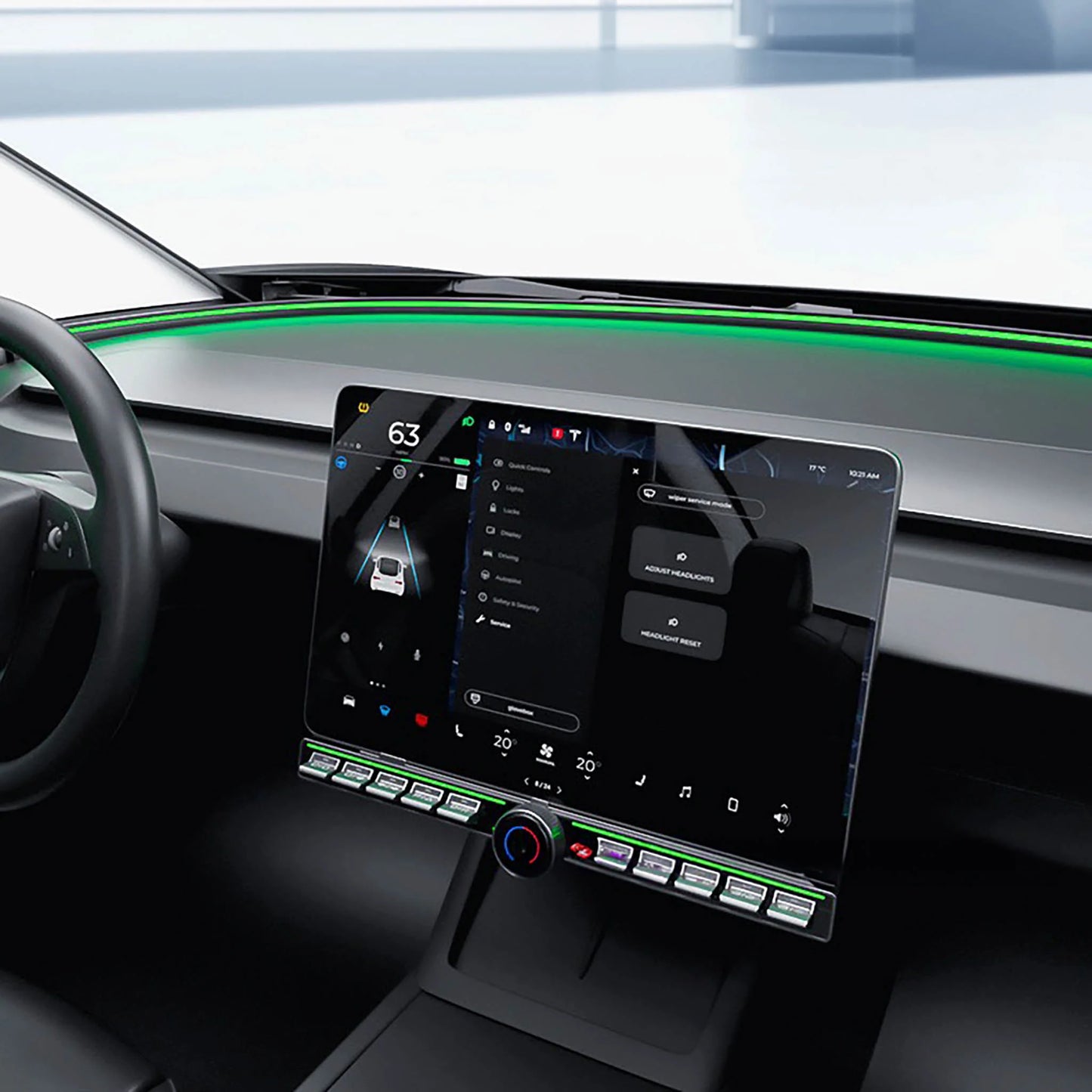 Yeslak Multifunktions Steuerknopf Tasten – Tesla Model 3 / Y / Highland / Juniper bei EV Motion Shop