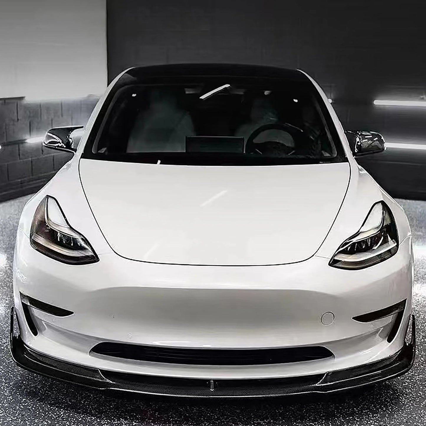 Yeslak V-Type Carbon Fiber Aero Front Lip – Tesla Model Y (Pre-Facelift) bei EV Motion Shop