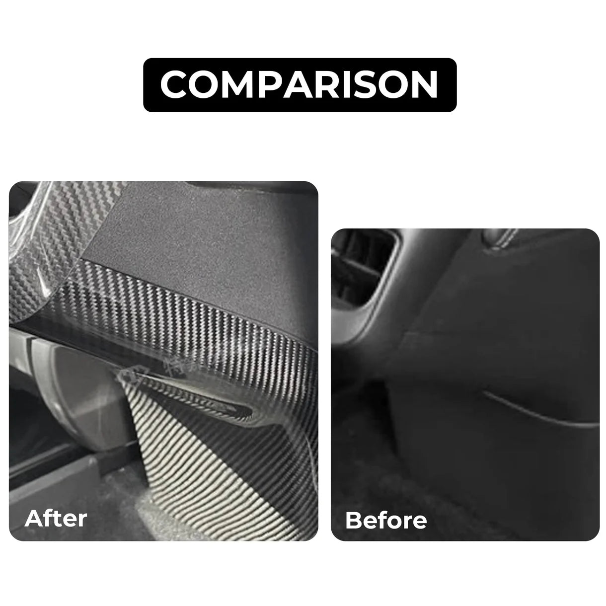 Yeslak Carbon Heck Mittelkonsolen Abdeckung Cover – Tesla Model 3 / Y bei EV Motion Shop