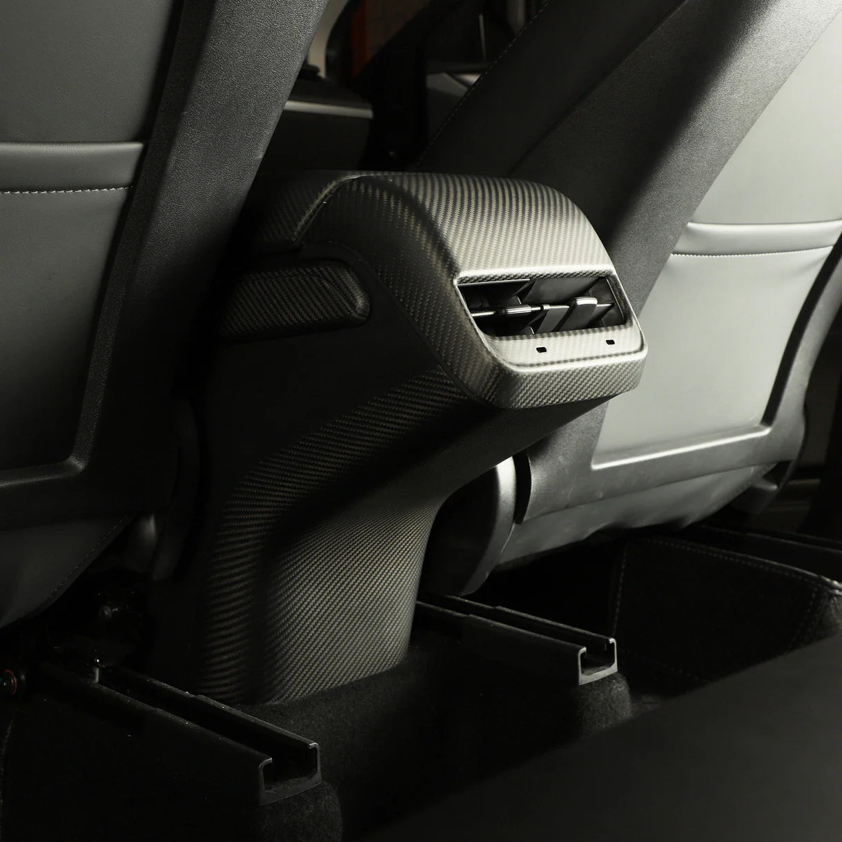 Yeslak Carbon Heck Mittelkonsolen Abdeckung Cover – Tesla Model 3 / Y bei EV Motion Shop