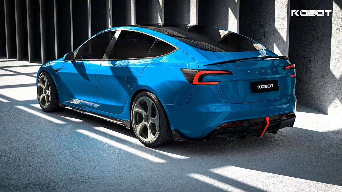 Robot "Hacker" Heck Diffuser – Tesla Model 3 Highland bei EV Motion Shop