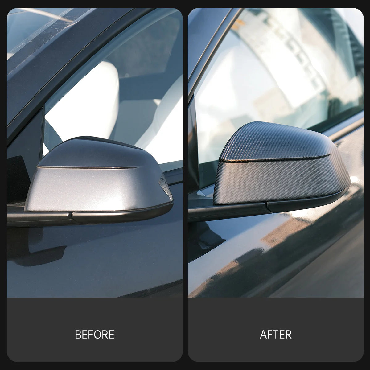 TPARTS Carbon Außenspiegel Abdeckungen – Tesla Model Y Juniper