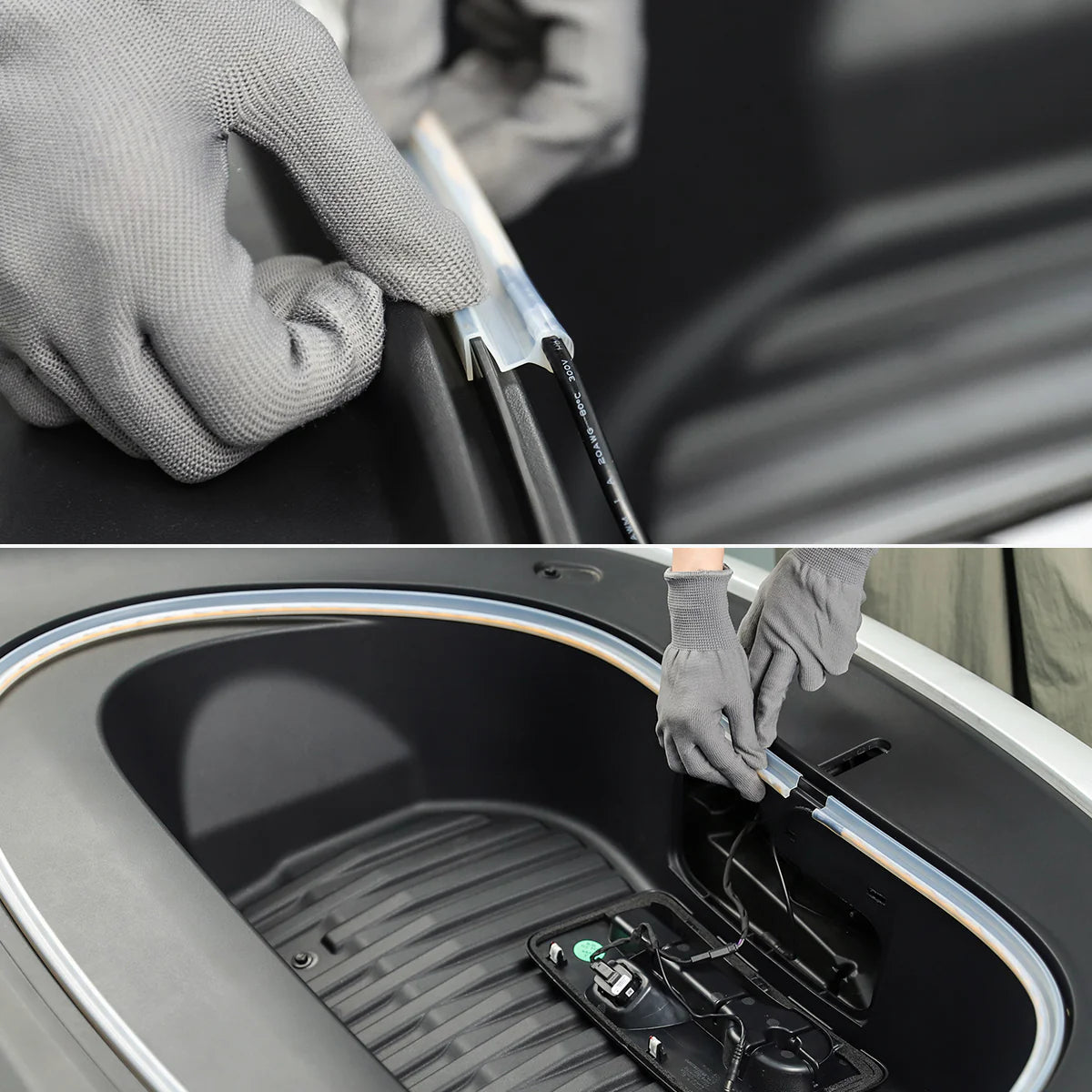 TPARTS Kofferraum Trunk LED Streifen – Tesla Model 3 / Y / Highland / Juniper bei EV Motion Shop
