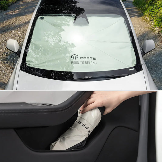 TPARTS Windschutzscheibe Sonnenschirm Regenschirm für Tesla Model S / 3 / X / Y bei EV Motion Shop