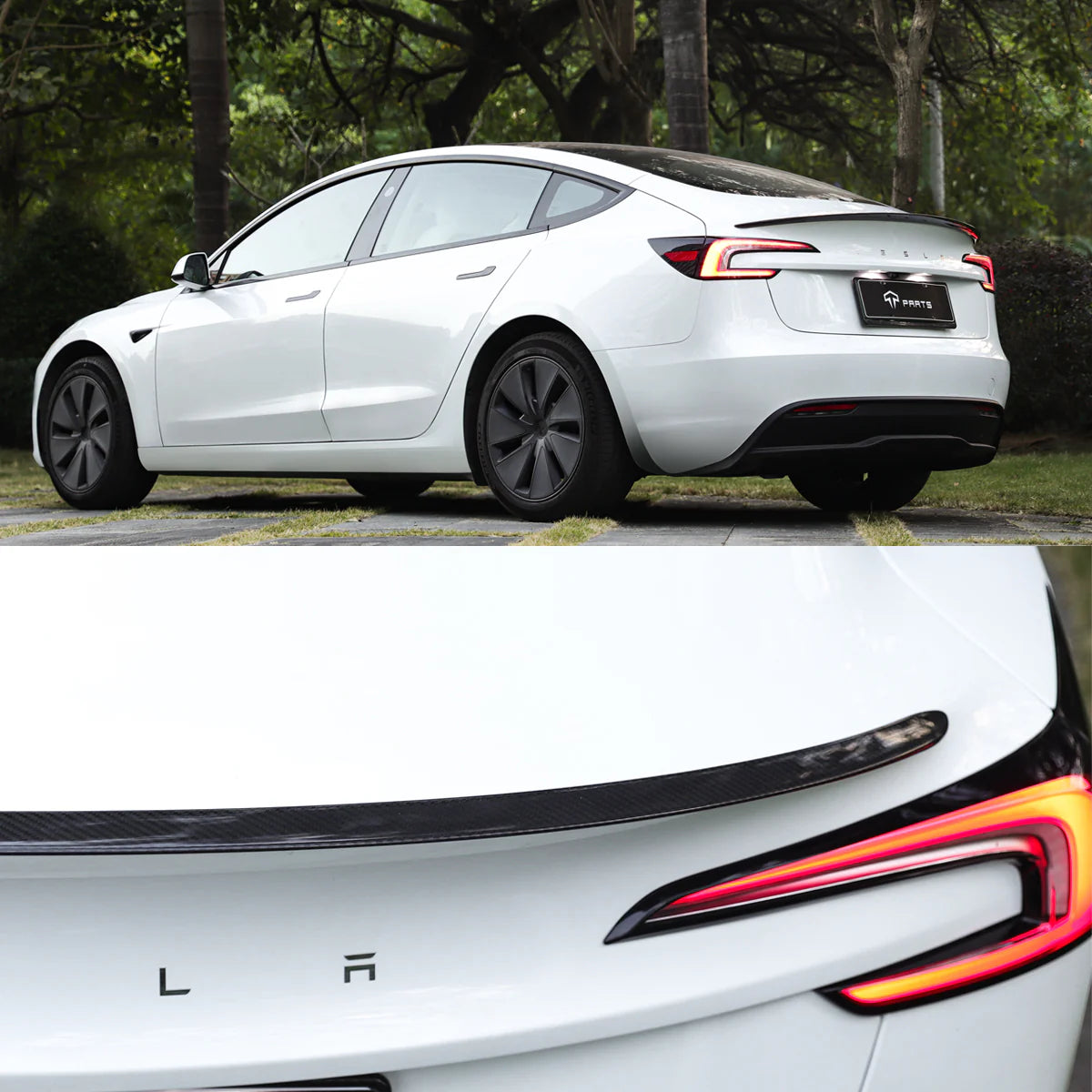 TPARTS Echt Carbon Performance Spoiler for Tesla Model 3 (2024) Highland bei EV Motion Shop