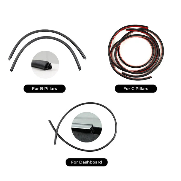 Yeslak Windgeräusch Reduktion Türdichtung Set – Tesla Model 3 / Y / Highland / Juniper bei EV Motion Shop