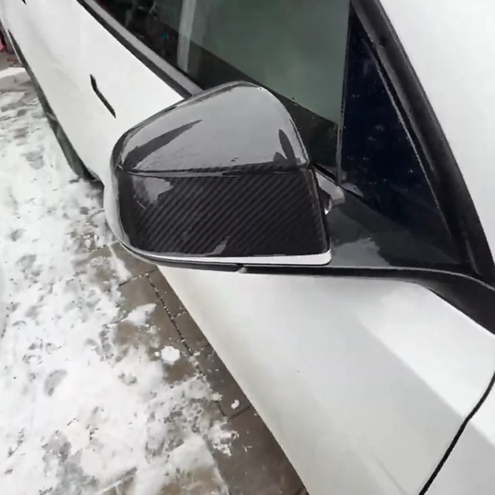 Yeslak Carbon Spiegelkappen | Glossy | Matt – Tesla Model Y / Juniper bei EV Motion Shop