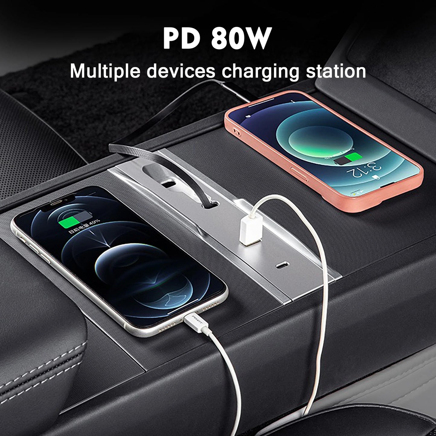 Yeslak USB Hub Docking Station – Tesla Model 3 Highland / Model Y Juniper bei EV Motion Shop