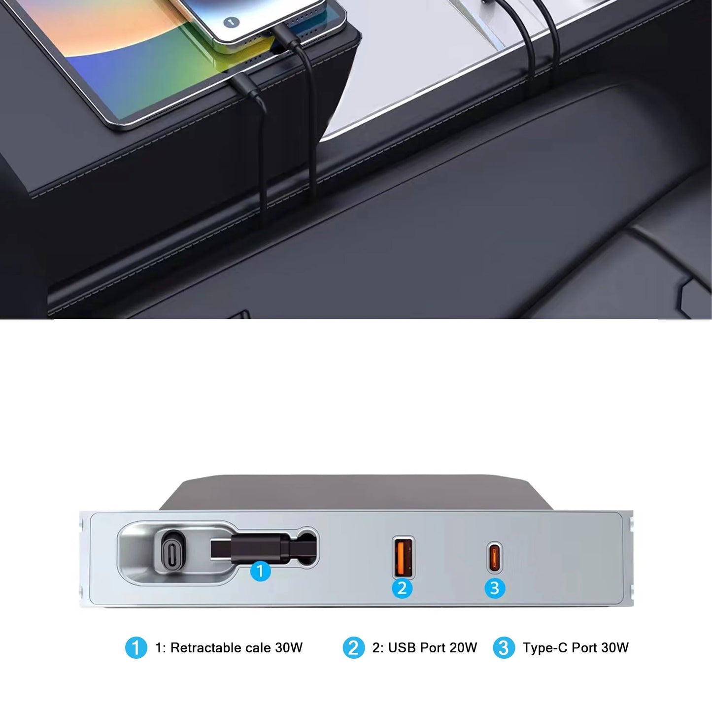 Yeslak USB Hub Docking Station – Tesla Model 3 Highland / Model Y Juniper bei EV Motion Shop