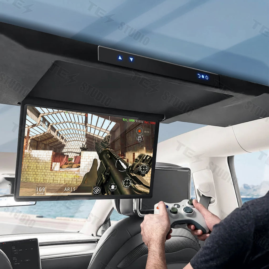 Tesstudio 17.3" Zoll Autodach Full HD Display TV mit Wi-Fi für Tesla Model Y bei EV Motion Shop