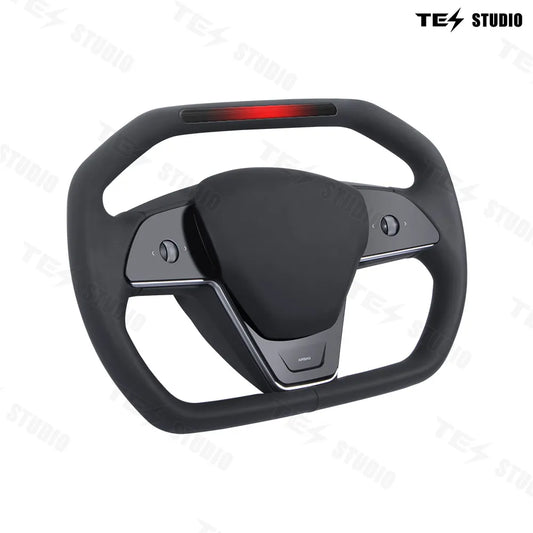 Tesstudio Cybertruck Inspiriertes Cyberpack Lenkrad mit Kontrollleuchten für Model 3 / Y bei EV Motion Shop