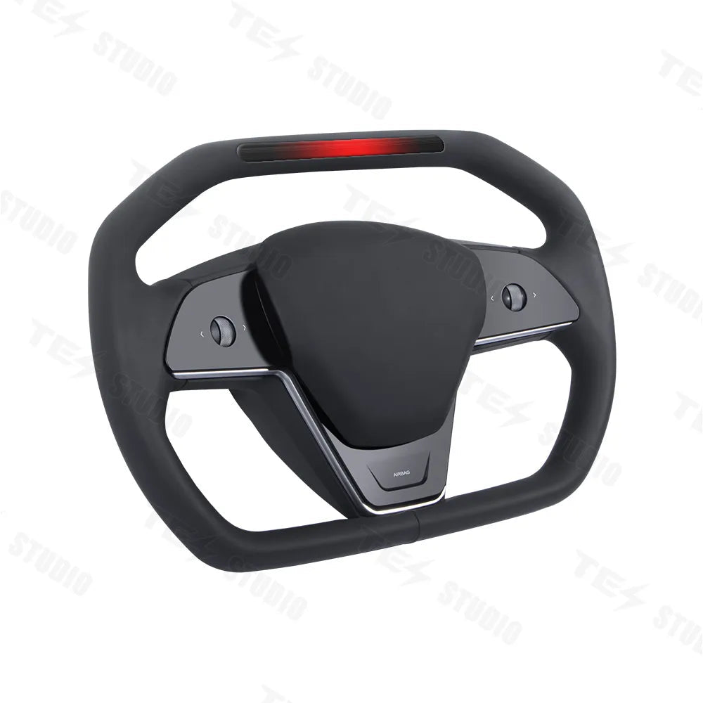 Tesstudio Cybertruck Inspiriertes Cyberpack Lenkrad mit Kontrollleuchten für Model 3 / Y bei EV Motion Shop