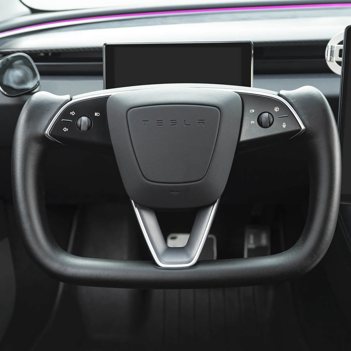 Tesstudio Premium Nappa Leder Yoke Lenkrad für Tesla Model 3 (2024) Highland bei EV Motion Shop