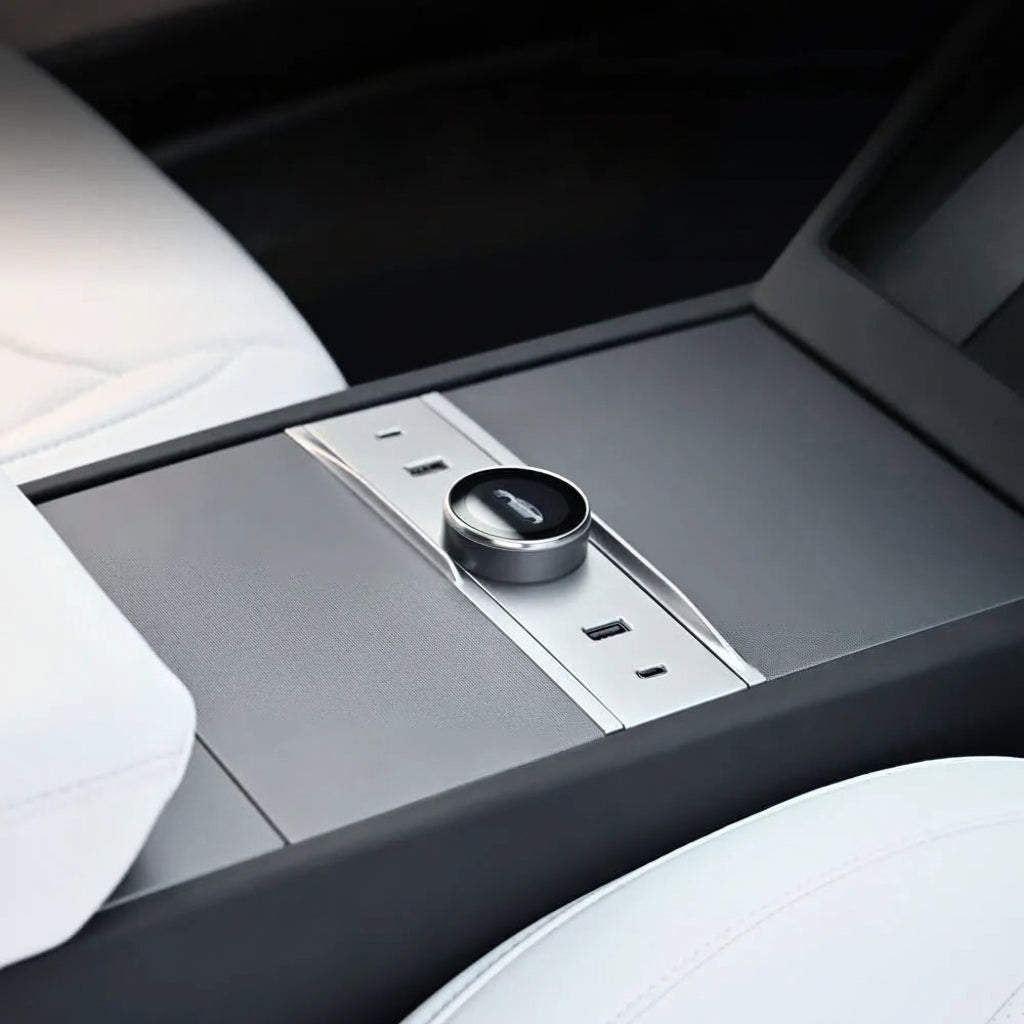 Tesstudio Smart Drehbare Schalt Knob mit Lade Dock für Tesla Model 3 (2024) Highland bei EV Motion Shop